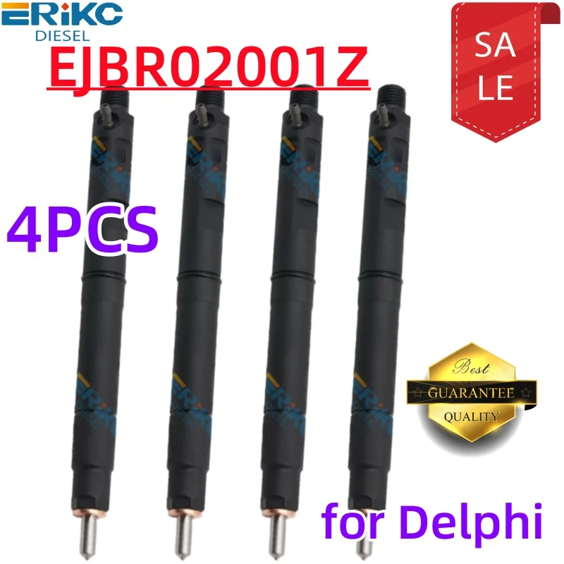 4 PCS EJBR02001Z Diesel R02001Z EJBR0 2001Z Common Rail Fuel Injector Nozzle for Delphi Auto Parts Tata Safari 3.0L