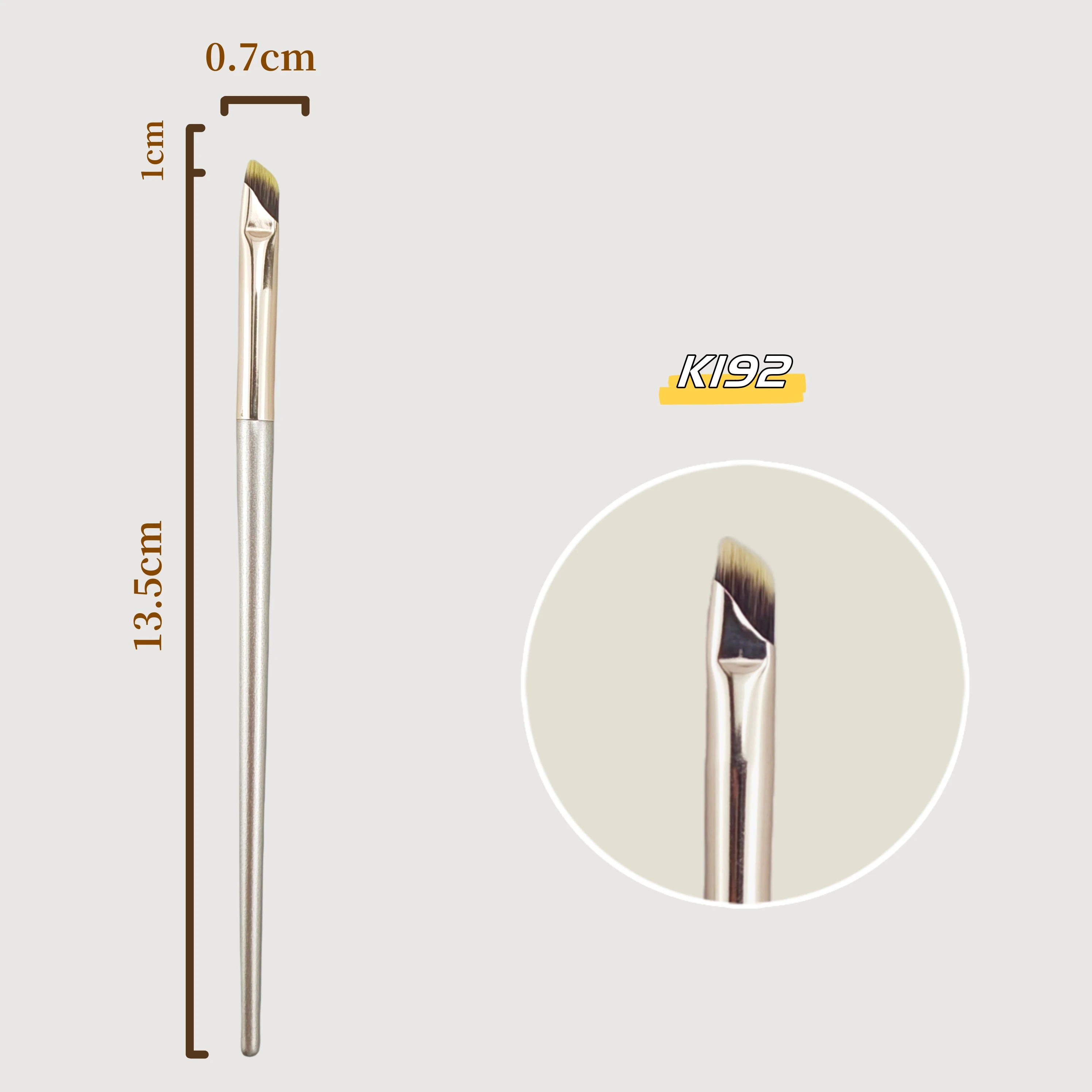 A24 Super Pointed Fine Sickle Eyeliner BrushFlat Head Rounded Angled Head Silhouette BrushEyelid Brush