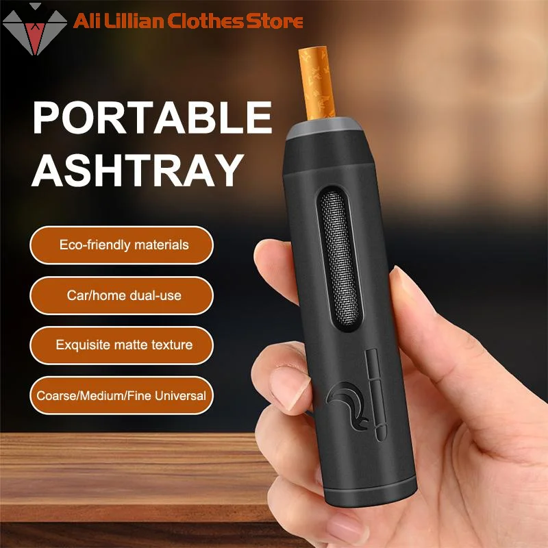 New Portable Car Ashtray No-Fall Ash Control Tool For Vehicles Lazy Person's Smoking Accessory Spill-Proof & Easy Clean Design