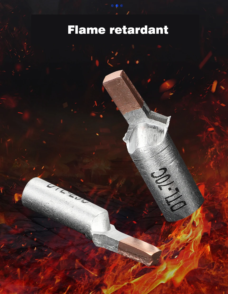 10 Stück C45 Kabelschuhe aus Kupfer und Aluminium für Sicherungsautomaten, DTL-10/16/25/35/50/70mm Kupfer-Aluminium-Einpresskabelschuhe – Detail 4