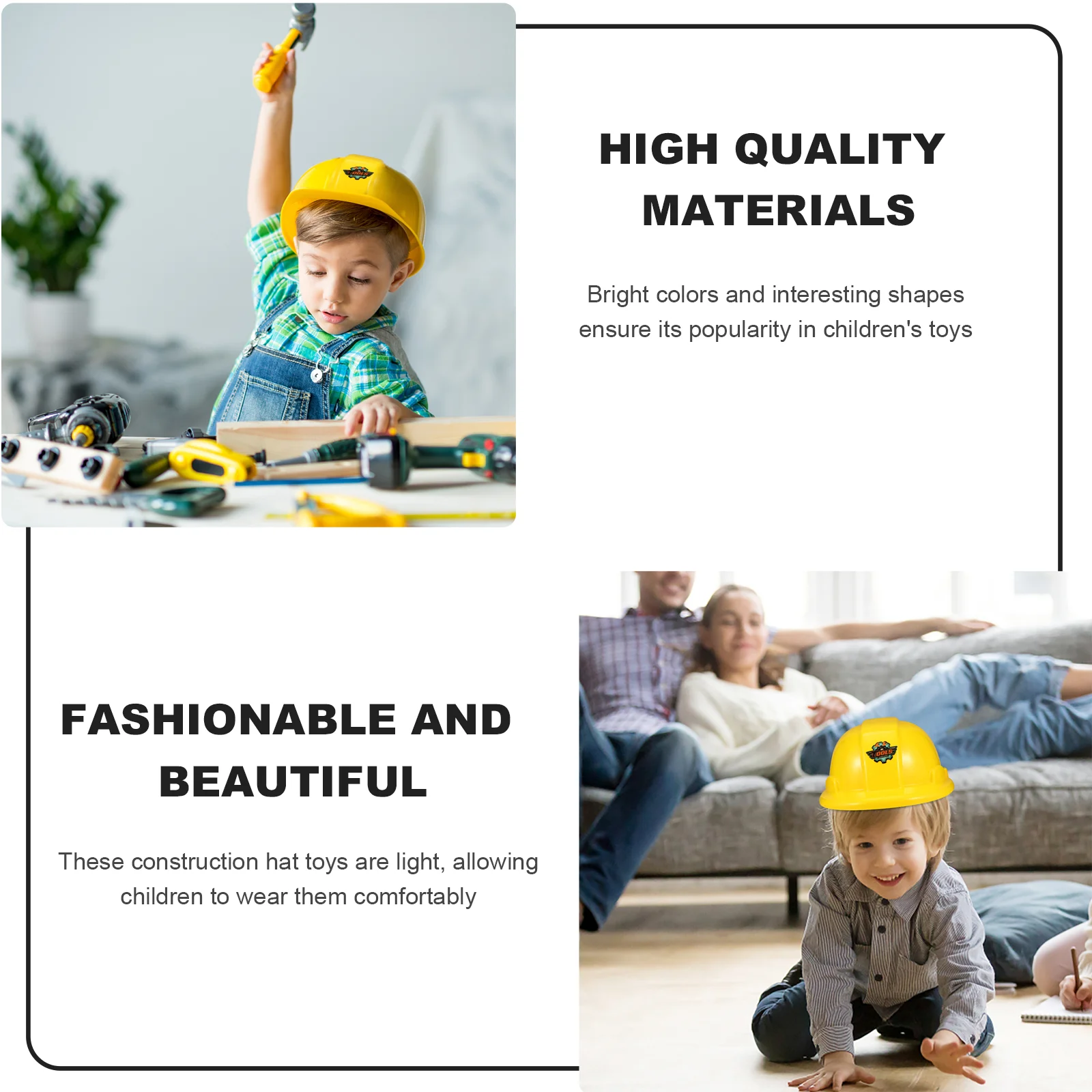 5 Pcs Toy Engineering Hat Kids Construction Hard Hats Caps Toys for Yellow Worker Prize