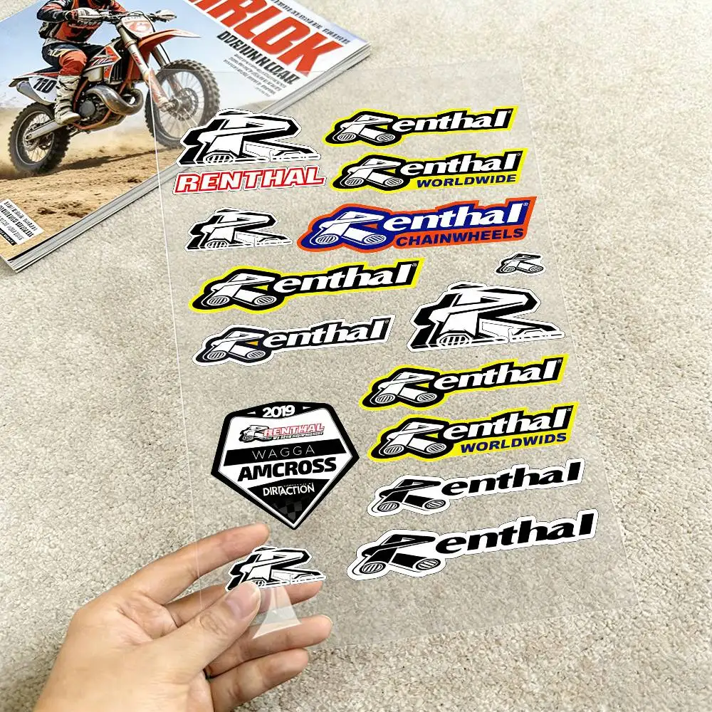 For RENTHAL Reflective Motorcycle Stickers, 3M Safety Warning At Night In The Dark Scooter Helmets