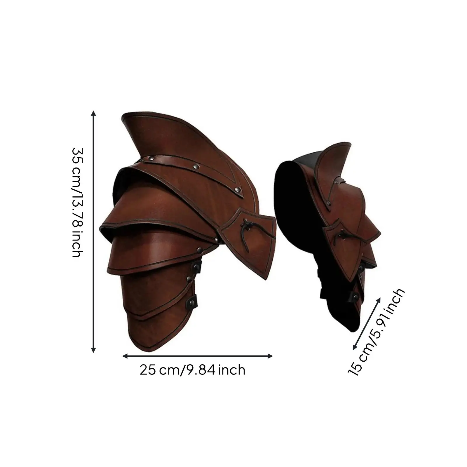 Medieval Armor Costume Leather Shoulder Guard Pauldron for Men Cosplay LARP Stage Warrior Armor Piece