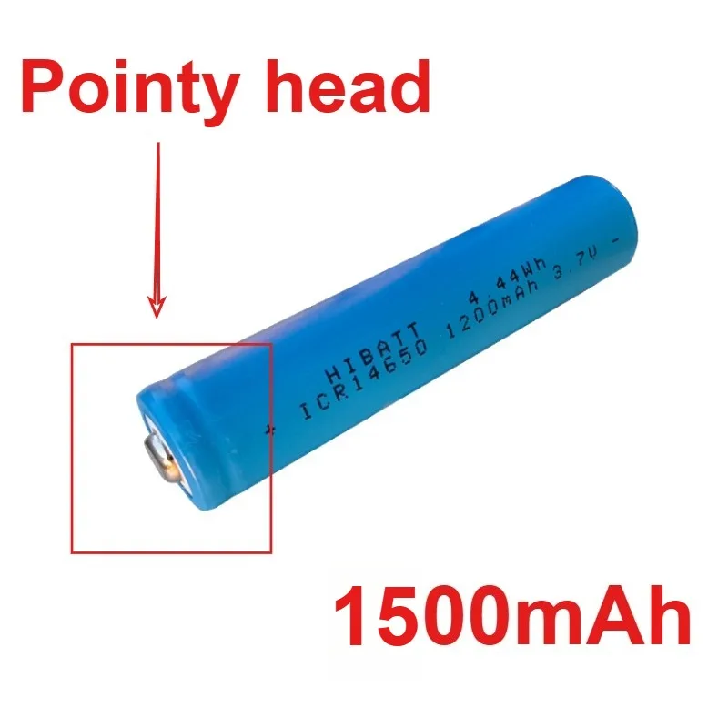 ICR14650 3.7 فولت 1500 مللي أمبير بطارية ليثيوم أيون ليثيوم أيون قابلة للشحن لمصباح يدوي المتكلم اسلكية تخاطب الميكروفون