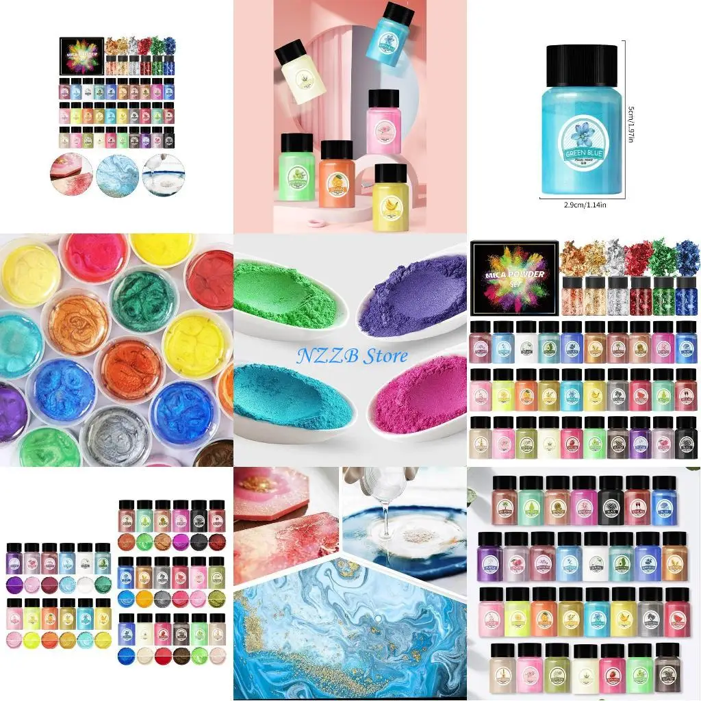 

T21F Pearlescent Resin Powder Foil Decorative Paper Dazzling Gold Flakes for Artistic Projects and Home Decor