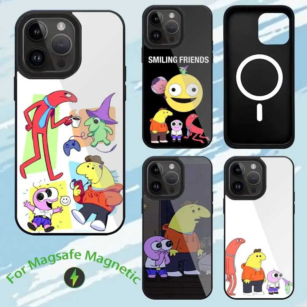 

S-Smiling F-Friends Phone Case For iPhone17,16,15,14,13,12,11,Plus,Pro,Max For Magsafe Wireless Charging cover