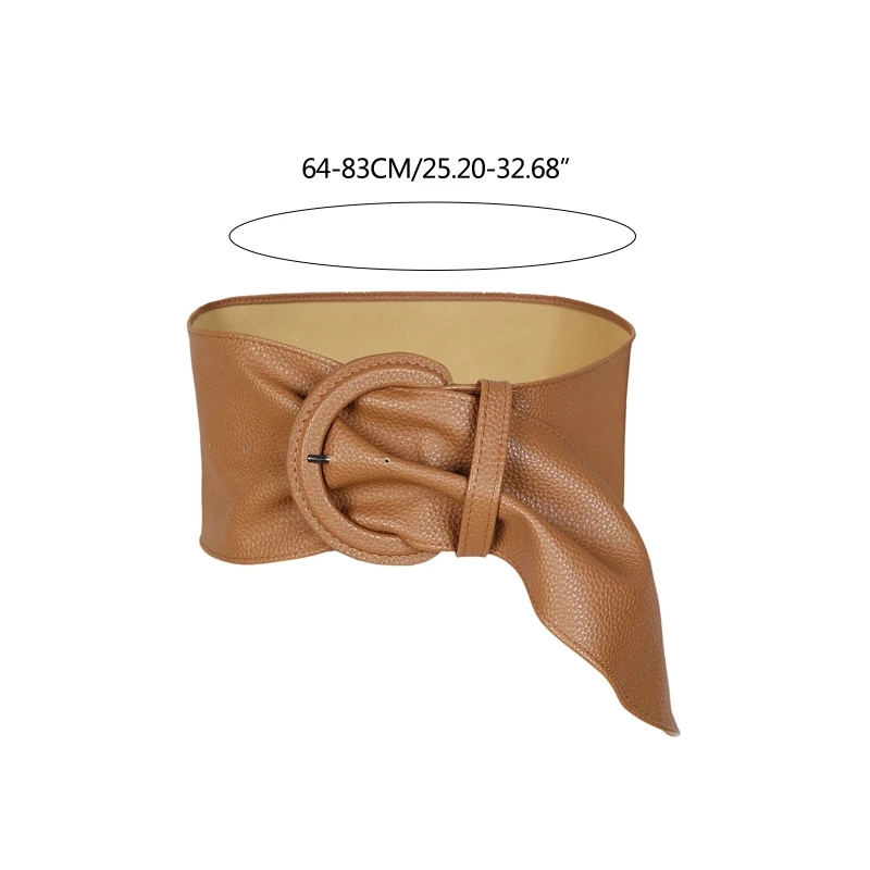 Cinturón corsé cuero sintético para mujer, vestidos, abrigo, vestido, cinturón decorativo, cinturón con sello cintura,
