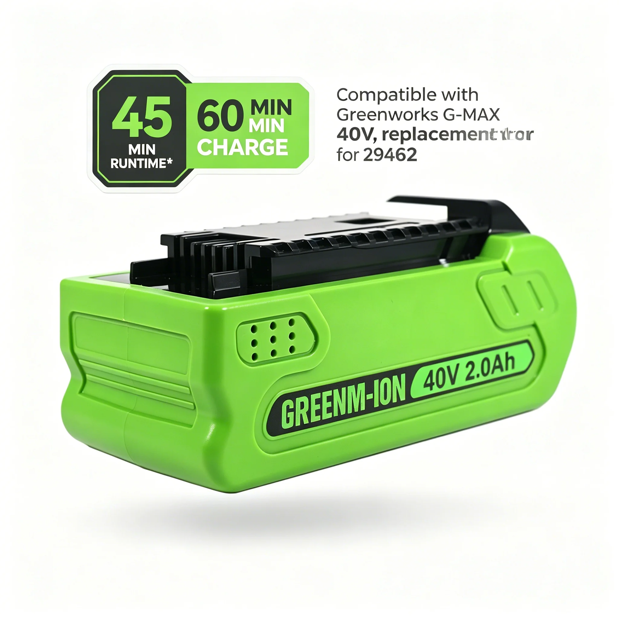 40V 18650 Rechargeable Battery 2000MAh for GreenWorks 29462 29472 29282 for G-MAX GMAX Lawn Mower Power Tools Battery