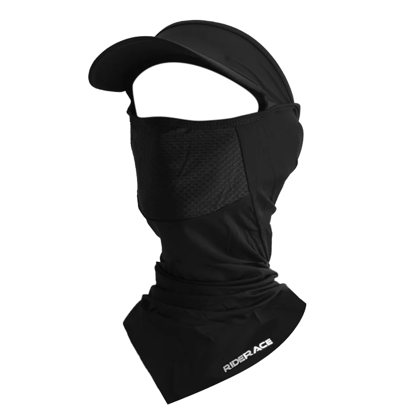 AliExpress riderace With Brim Cycling Headgear Ice Silk Sunscreen MTB Bike Hat Summer Cool Fishing Cap Breathable Full Face Mask Bicycle Equipment