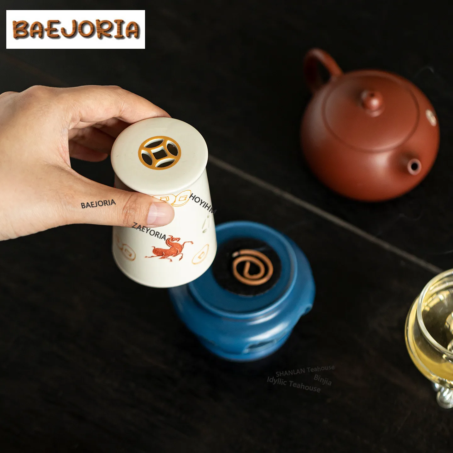 BAEJORIA Zen-style Red-crowned Crane Horse Incense Holder Mist Smoking Steamers Incense Burners Meditation Censer Yoga Craft