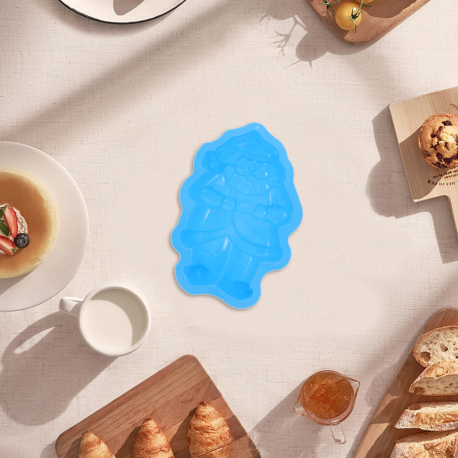 

Silicone Santa Claus Cake Mold Non-Stick Baking Tool Fondant Chocolate Dessert DIY Craft Random Color Silicone Baking Mold