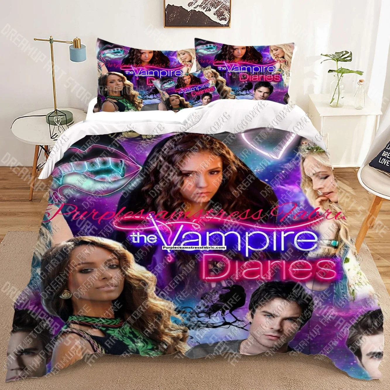 

The Vampire Diaries Bedding Sets print duvet cover Adults_ children bed comforter birthday gift dropshipping