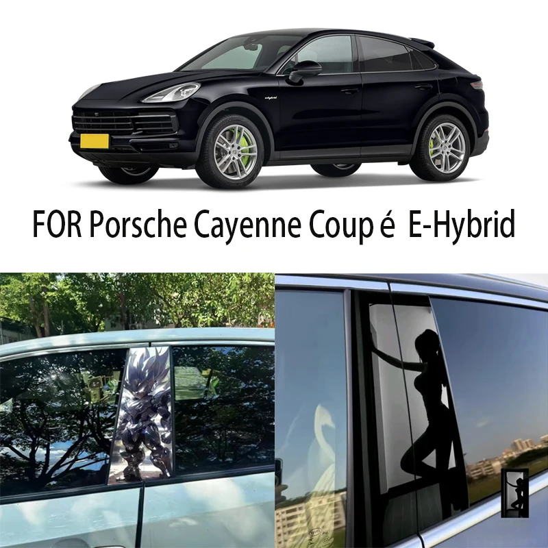 

Door Window Decoration Trims Pillar Posts Stickers Auto Styling For Porsche Cayenne Coupé E-Hybrid Car accessories