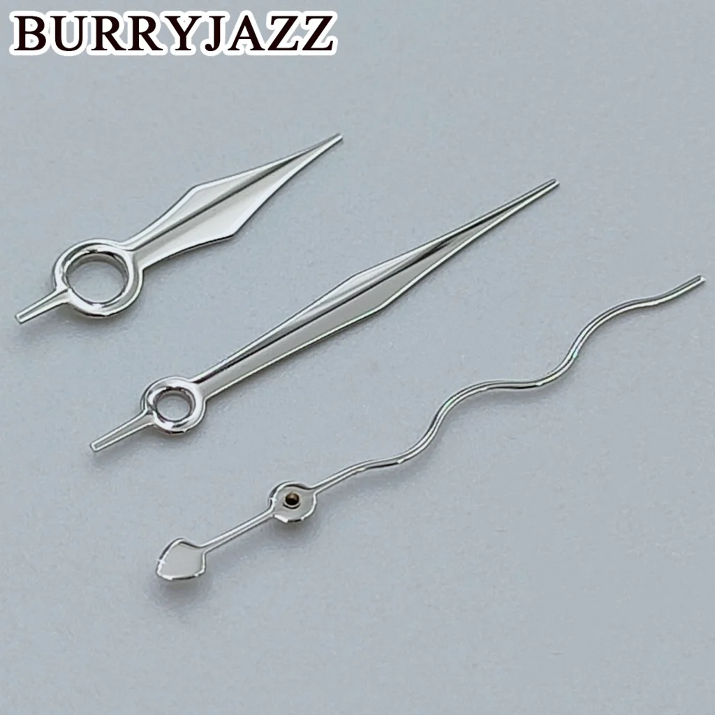 BURRYJAZZ NH35 NH36 NH38 7S26 7S36 4R35 4R36 Watch Hands No Luminous Curly Ripple Watch Hands Silver Gold Rose Gun Watch Hands