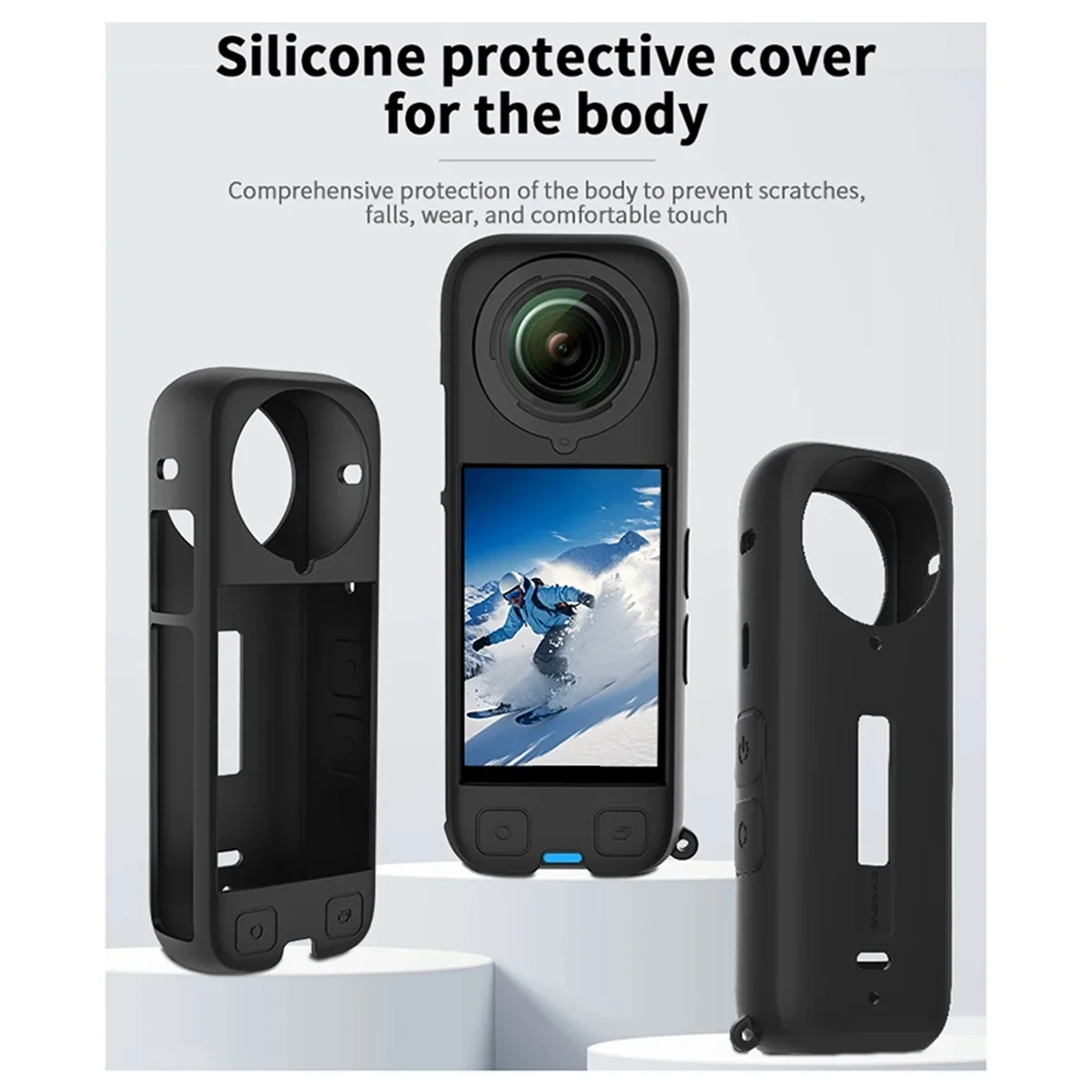 Funda de silicona para cámara panorámica Insta360 X4, protector de lente