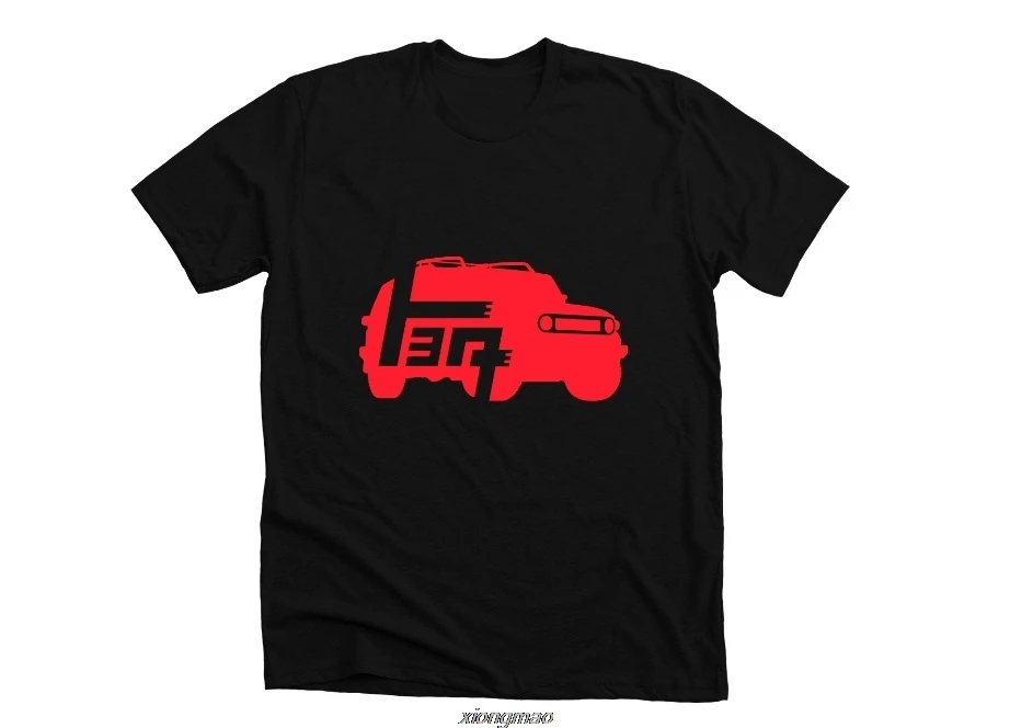 Japan Car Toyo  Cruiser Off-Road Trails  Flash Print Cotton Slim Fit Crew Neck Printing Casual Tops Shirt