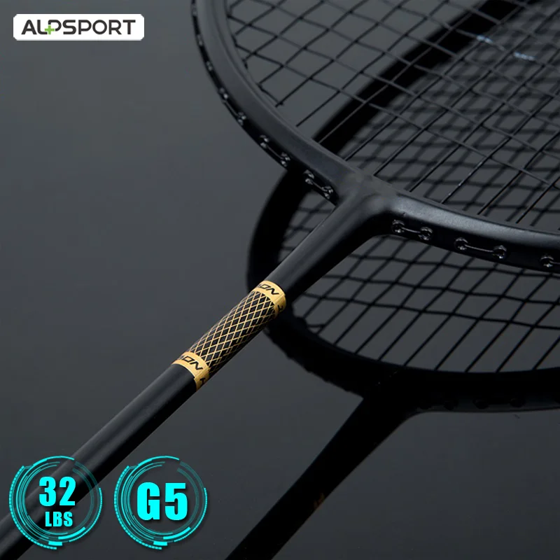 Alpsport ZJ2.0 Pro 5U 85g 100% włókno węglowe + stop tytanu Rakieta do badmintona Ultralekki sprzęt sportowy Rakieta do badmintona Trening