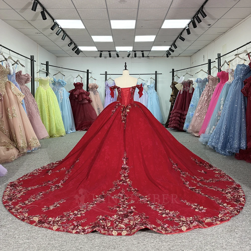 Perfect Quinceanera Dresses for Girl Off the Shoulder Rhinestones V-neck Princess Ball Gown Customized vestido de 15 quinceañera