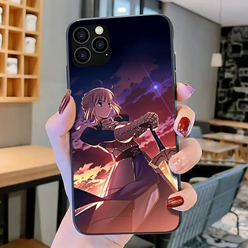 Anime Fate Zero Stay Night Saber Phone Case for IPhone 15 Promax 15 Pro 14 13 11 12 Pro Mini Pro XS MAX 8 7 2020 XR Phone Covers