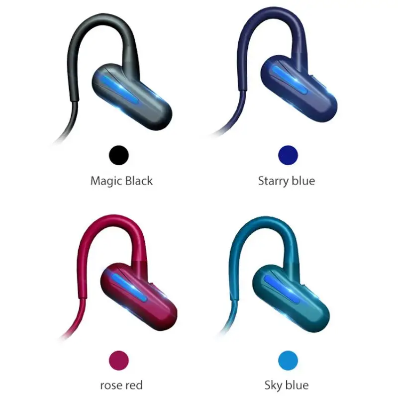 DUALMM J01 Wireless Headphones Bone Conduction Sports Neckband Bluetooth Earphone Running Waterproof Headset Gamer Earbuds