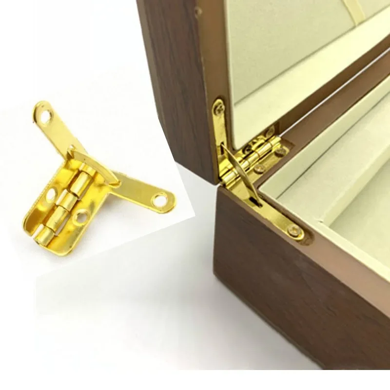 20Pcs Antique Bronze Hinge Support Frame Jewelry Wine Case Wooden Cigar Gift box lid 90 Degree Spring furniture Hardware