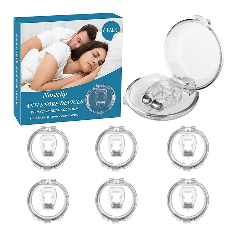 

Anti Snoring Device Silicone Nose Clip Magnetic Sleep Tray Sleeping Aid Improve Sleeping Easy Breathe Apnea Guard Night Devices