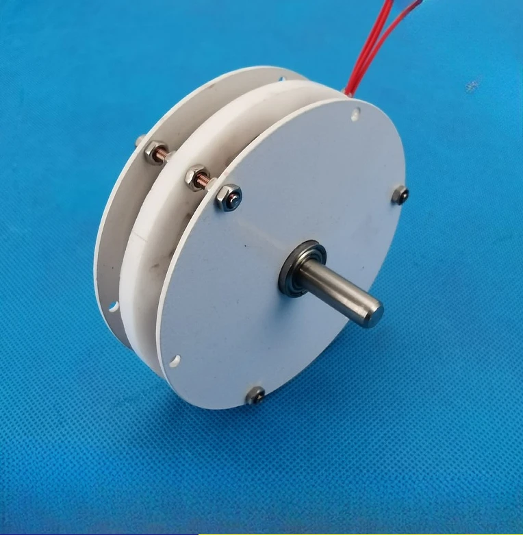 50W Disc Permanent Magnet Brushless Generator DIY Low Speed, Low Resistance, High Efficiency, Inner Rotor, Miniature