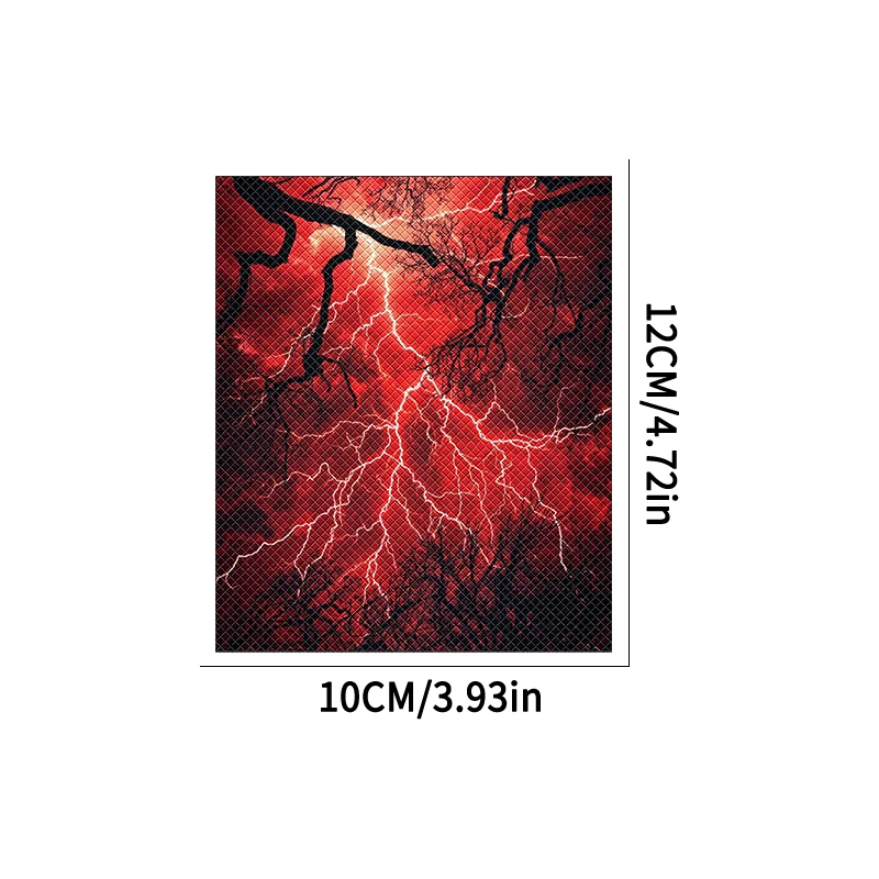 2PCS Red Lightning Motorcycle Stickers Waterproof for DIY Motorbike Bicycles Scooter Handlebar Anti-slip Modified Decoration