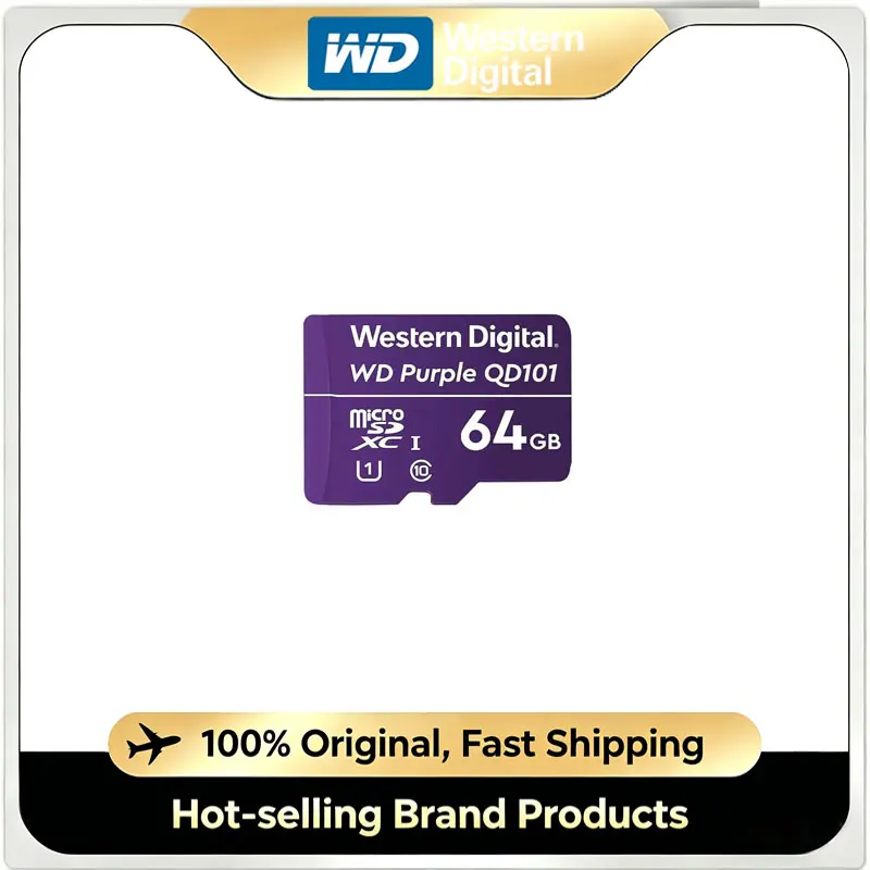 WD WD Purple QD101 64GB Micro SD TF Memory Card U1 Class10 High Endurance Flash Card For CCTV Security Surveillance IP Camera - Aliexpress Deal