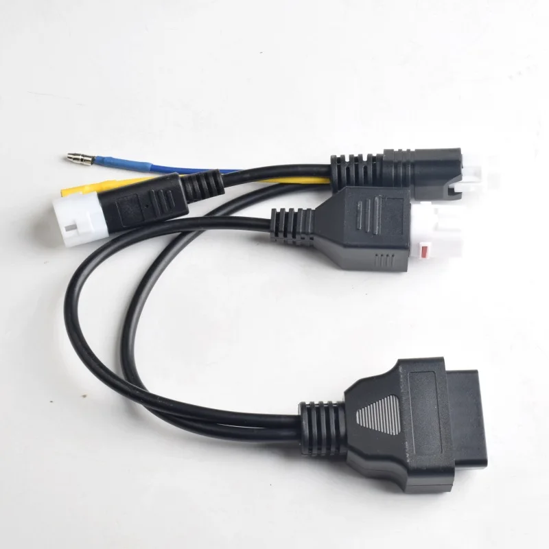 2in1 Plug Adapter for Yamaha Motorcycle 3pin 4pin To OBD2 16pin OBD Diagnostic Canbus Connector Motorbike 3P 4P OBD2 Wireharness