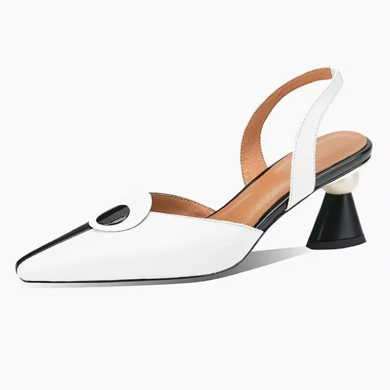 

Women Fashion Multi Color Black Pu Leather Slip on Square Heel Pumps Lady Classic Beige High Quality Comfort Shoes Women Heels