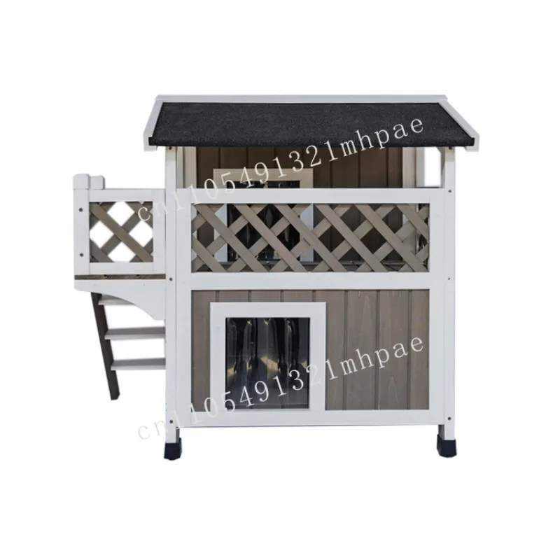 

The product can be customized. Cat nest outdoor solid wood double-layer rainproof large space universal in all seasons