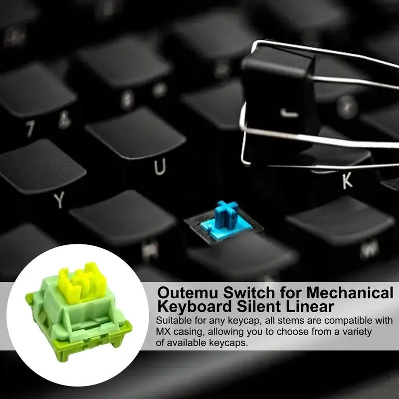 Mechanical Game Keyboard Quiet Switches Silent Shaft Quiet Silent Switches Pre-Lubrication Keyboard Switches With 5 Pins