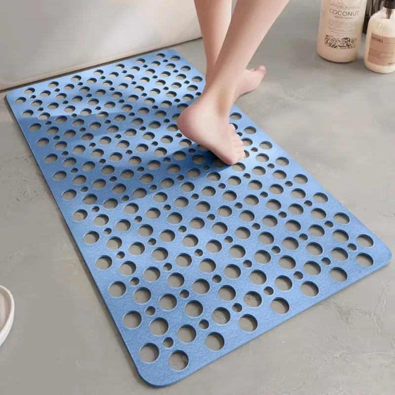 Solid-color bathroom suction cup foot mat household bathroom hydrophobic floor mat anti-slip mat for shower room bathtub