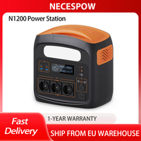 NECESPOW N1200 Portable Power Station, 1100.25Wh LiFePO4 Battery, 50Hz Pure Sine Wave Solar Generator for Outdoor Camping, Home