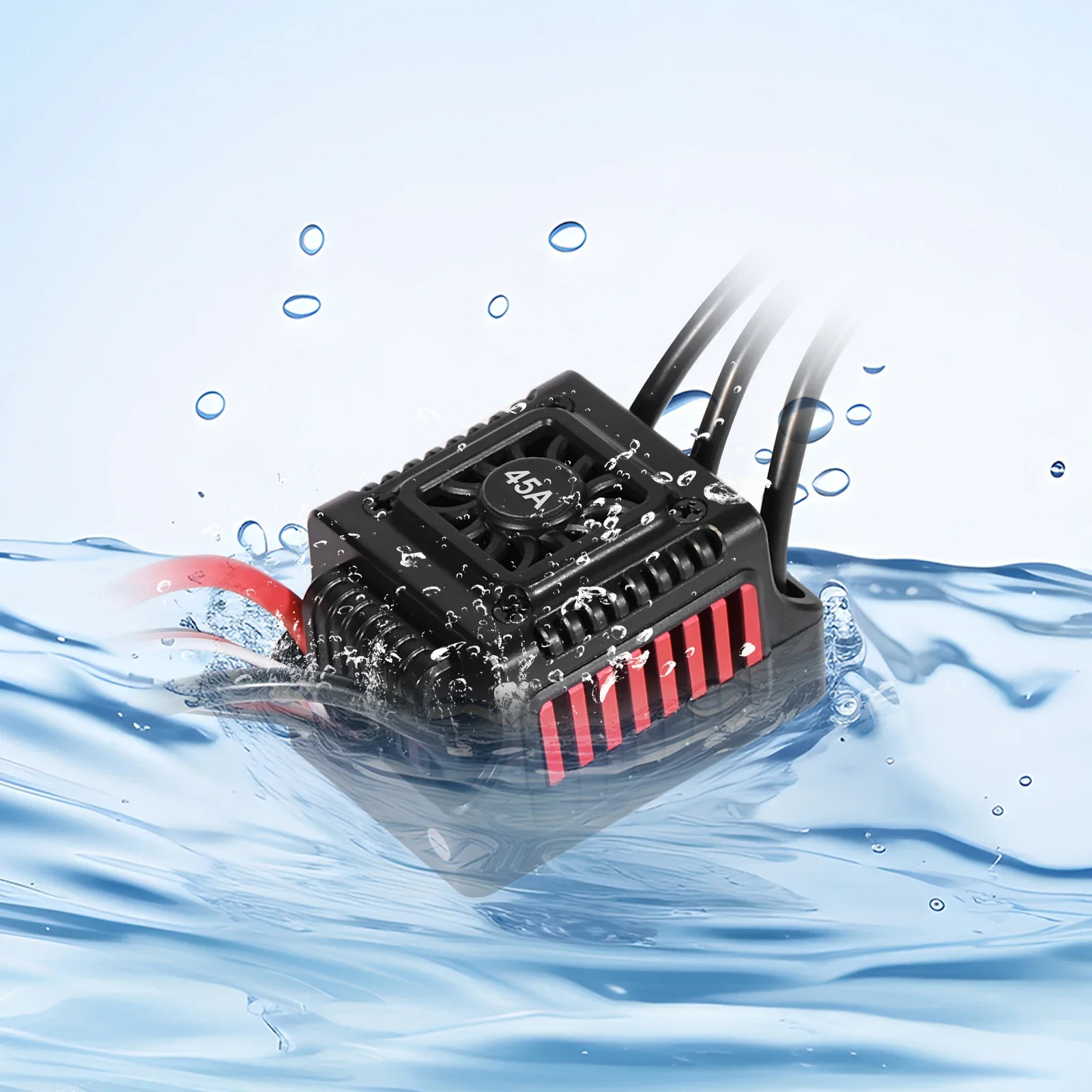 NEEBRC 45A 60A Brushless ESC Waterproof Dustproof T/XT60 2-3S for 1/10 RC Car Crawler Monster Buggy Off-road on-road Wltoys WPL view 3