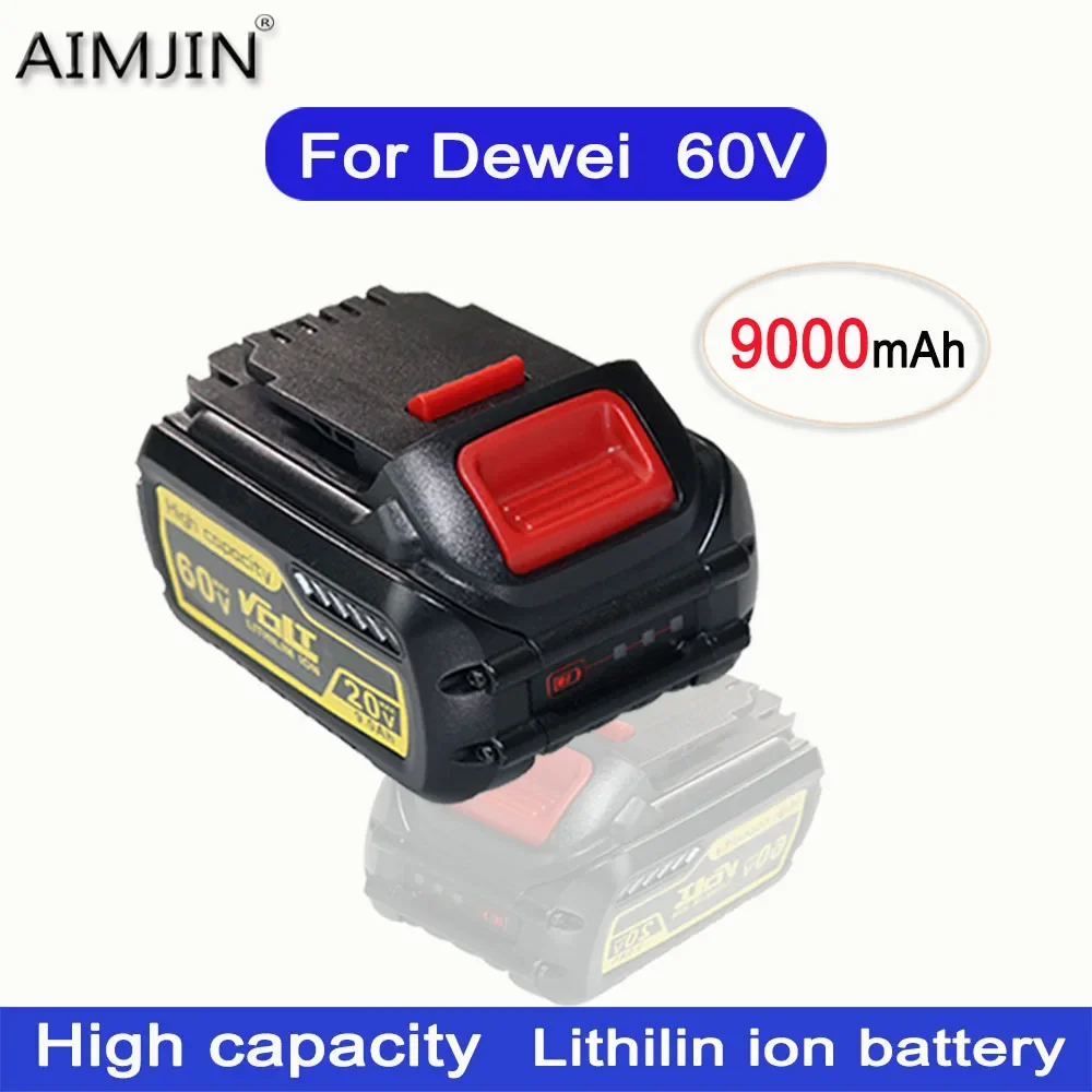 For Dewalt 60V 9000mAh Li-ion Battery, Compatible DCB606  DCB609 DCB612 Work with All 20V/60V/120V Cordless Power Tools