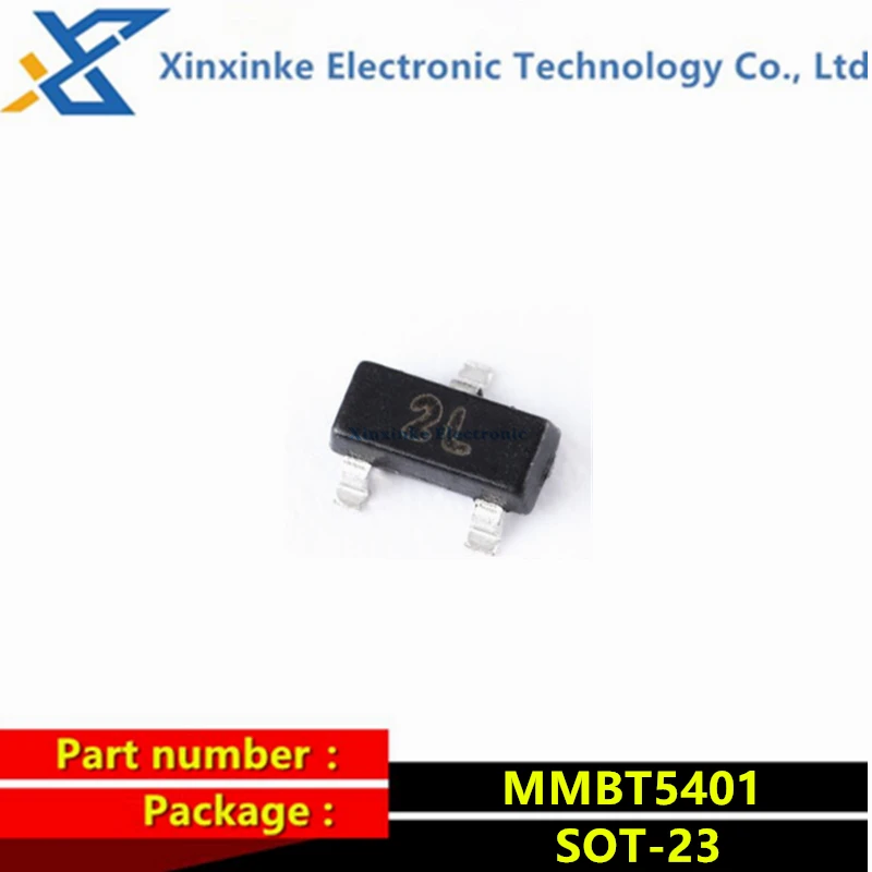 

100PCS MMBT5401 2L SOT-23 MMBT5551 G1 150V 0.6A SMD PNP Transistor Bipolar Transistors