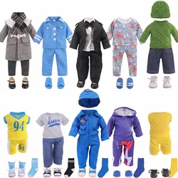 Doll Clothes Baby Doll Leisure Sportswear Cute Animal Print For 43cm  Baby Doll Logan Boy Dolls Outfits,Our Generation Gifts
