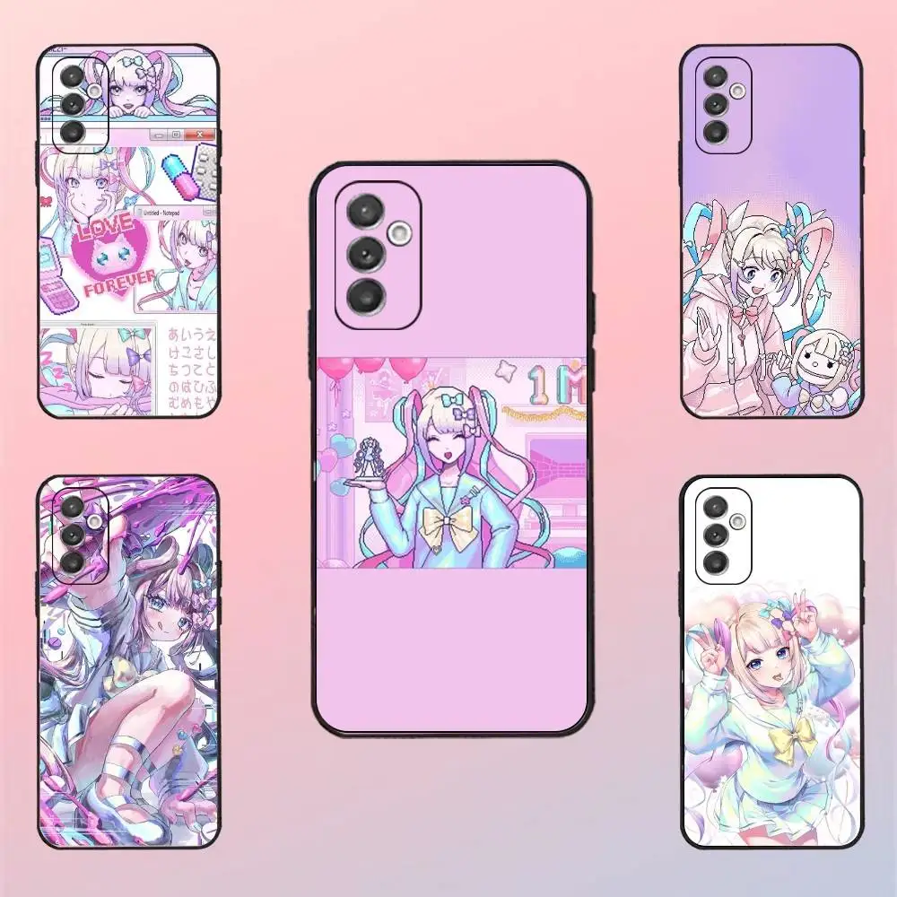 

Needy Girl Streamer O-Overload kangel Phone Case For Samsung S 25,24,23,22,30,21,10,9,Ultra,Plus,Lite,FE,4,5 G Black Soft Case