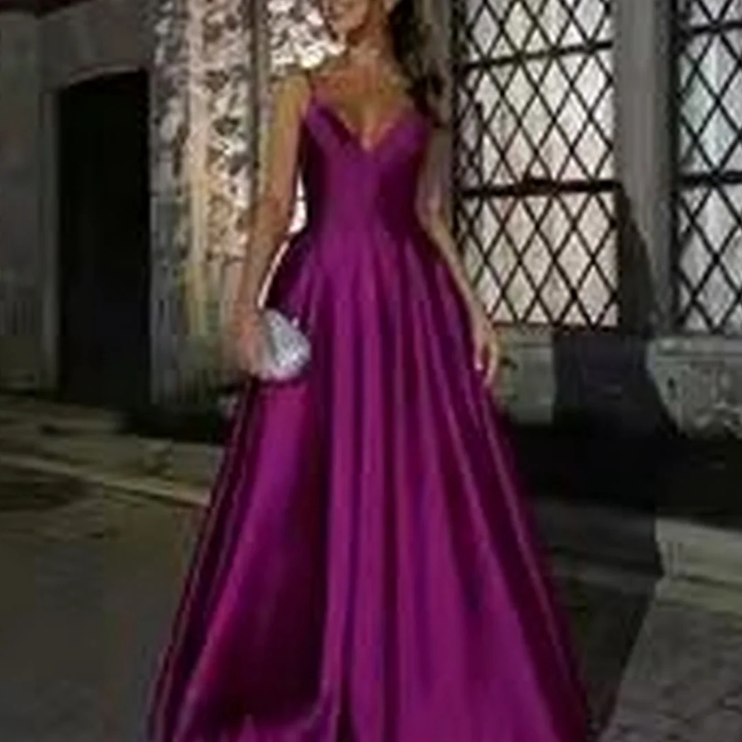 

Индивидуальные вечерние платья трапециевидной формы с v-образным вырезом на бретельках без рукавов и открытой спиной, вечерние платья для выпускного вечера на день рождения для женщин