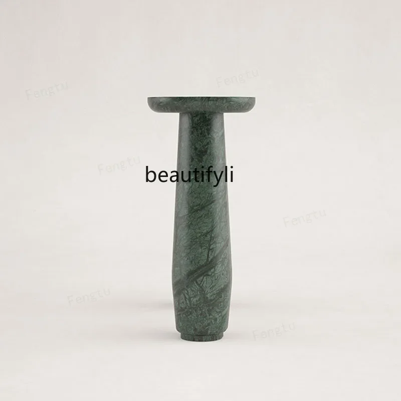 

A139 Marble entrance table light luxury Indian green rectangular high-end living room ornament case