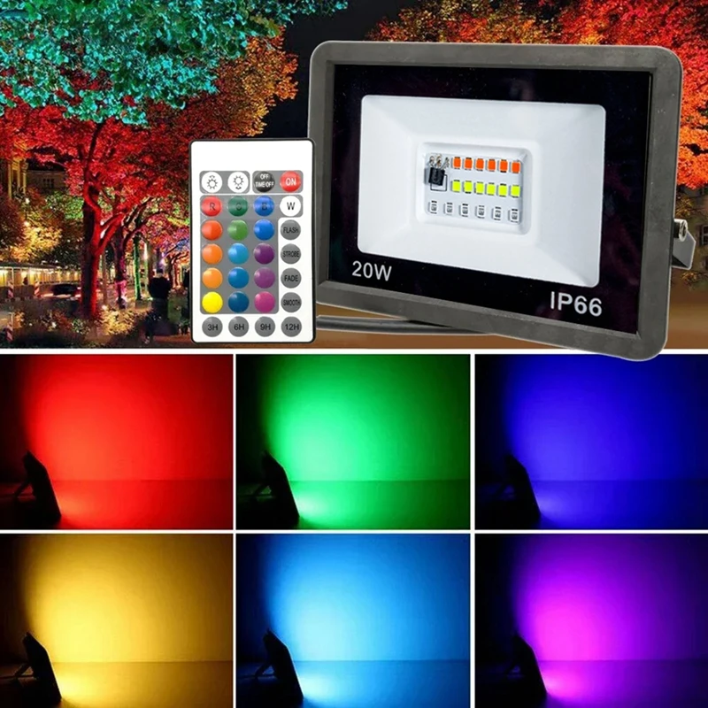 

30 Вт RGB прожектор RGB отражатель IP66 светодиодный прожектор с дистанционным проектором лампа наружное садовое освещение-SPMI