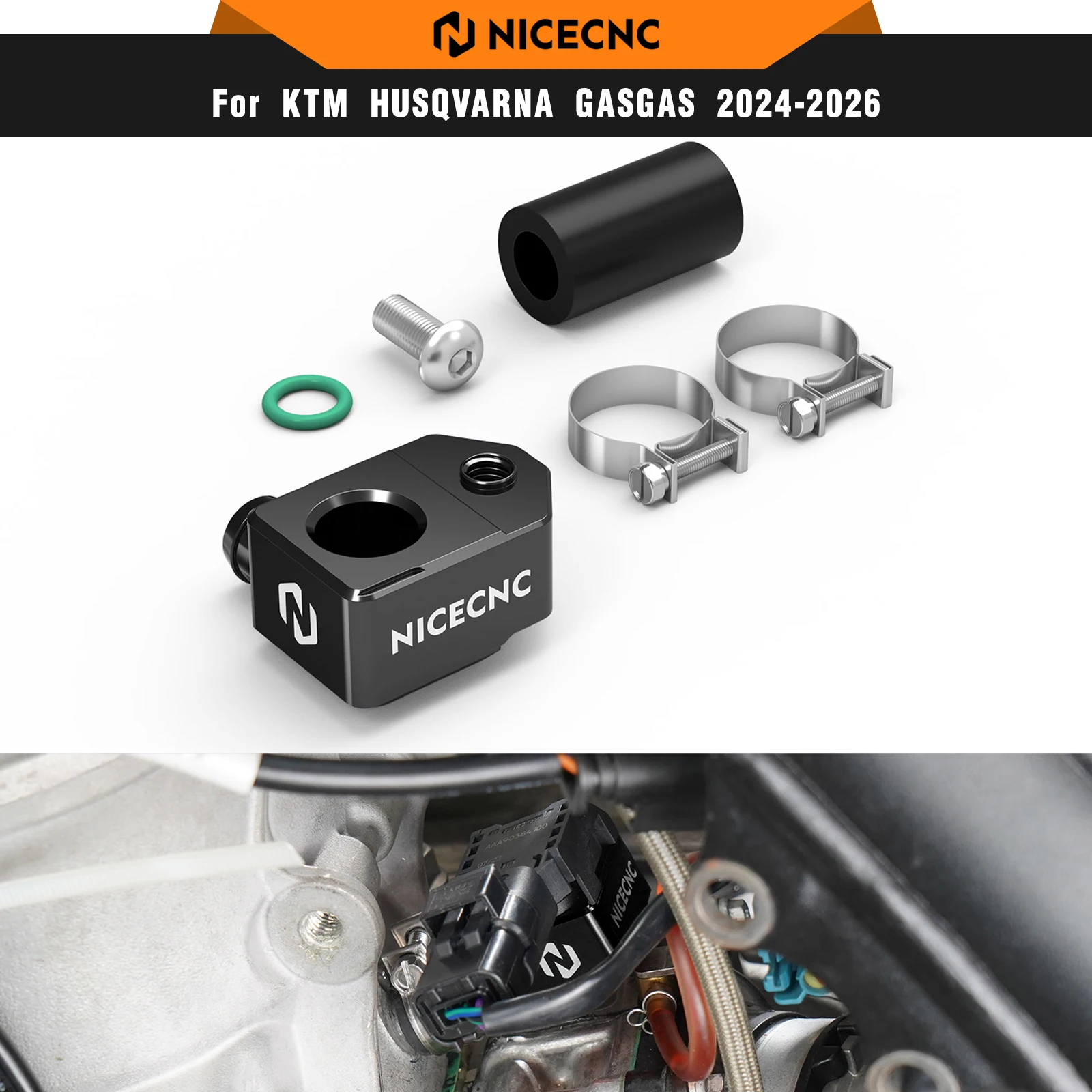 

NICECNC For Husqvarna TE 300 TE 250 TX 300 2024-2026 TBI Crankcase Pressure Sensor Bracket For GasGas EC 300 EC 250 TBI Enduro