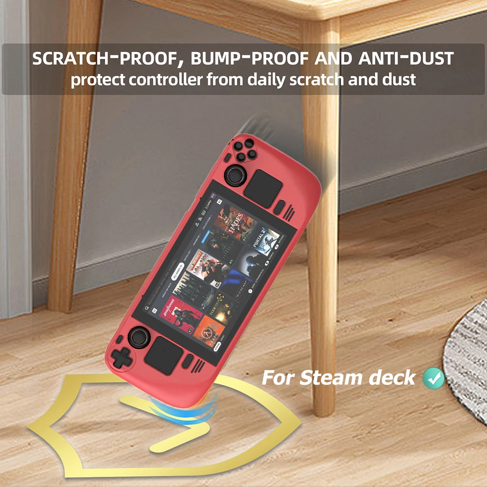 

Protection Cover with Stand for Steam Deck Game Console Soft Shockproof Protective Shell and Bracket