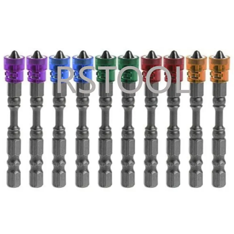 10Pcs S2โลหะผสม PH2 Phillips เดี่ยวหัวไขควงแม่เหล็ก Bits Anti-Slip 1/4นิ้ว Hex ก้าน Drywall ไฟฟ้าไขควงชุด
