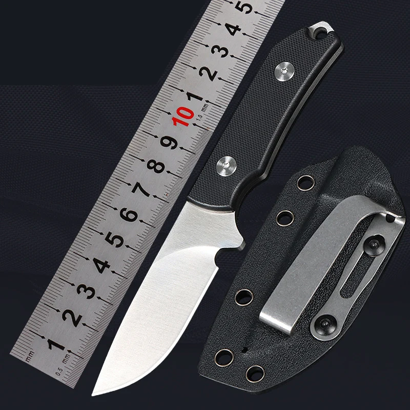 

Fixed Blade Knife 5CR13 steel Blade with K sheath G10 anti slip handle Camping Knife Straight Outdoors EDC Tool