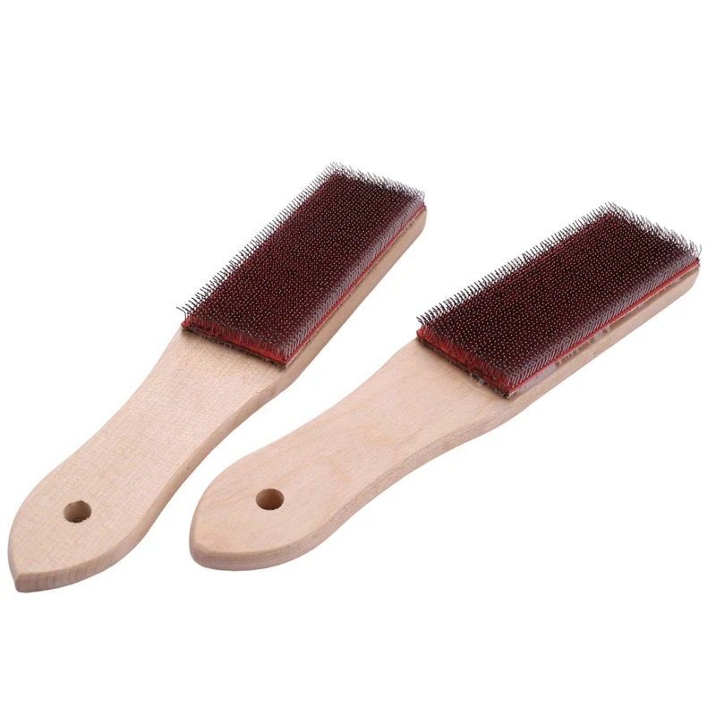 File Card Brush Steel Card File Brush Cleaner Remove Chip Metal Bits Cleaning 8.26 Inch Length, 2 Pieces