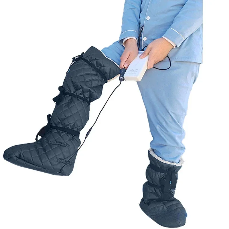 Electric Heating Fracture Gypsum Protective Foot Cover Anti Cold Foot Swelling Warm Socks Knee Protection Velvet Shoe Cover