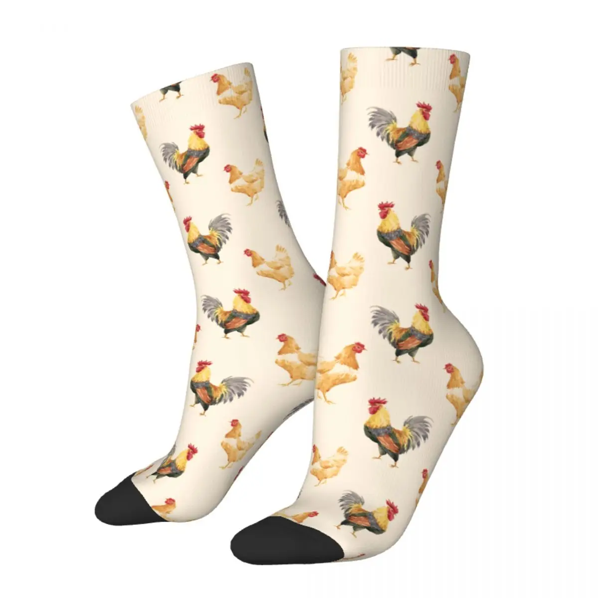 Farm Chickens Hen Rooster Socks Men Women Cotton Casual Socks High Quality Accessories Middle TubeSocks Christmas Gift Idea